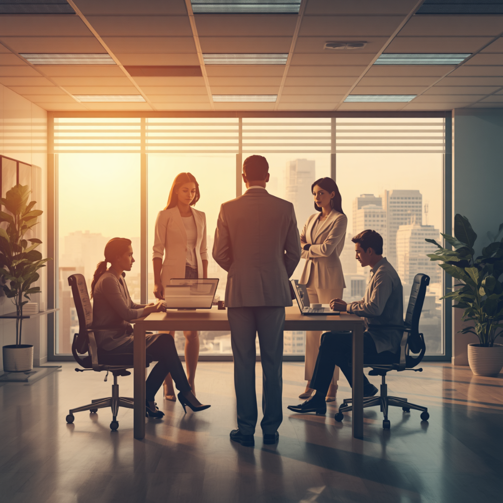 Modern corporate space representing workplace integrity
